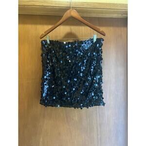 Women's DKNY black sequin skirt size large